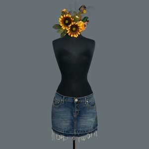 Vintage Vanilla Denim Mini Skirt